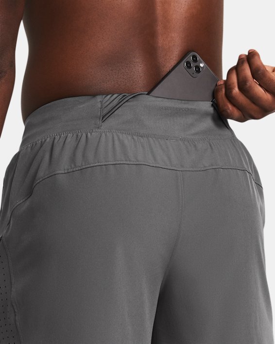Men's UA Launch Elite 5'' Shorts, Gray, pdpMainDesktop image number 3
